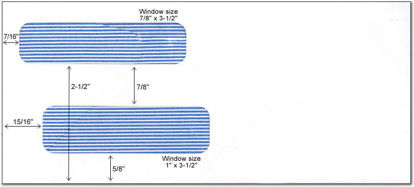 Security Double Window #9 Envelops - Self Sealing